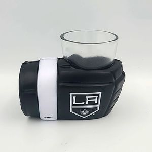 NHL LA King Wrist Shot Glass And Holder
